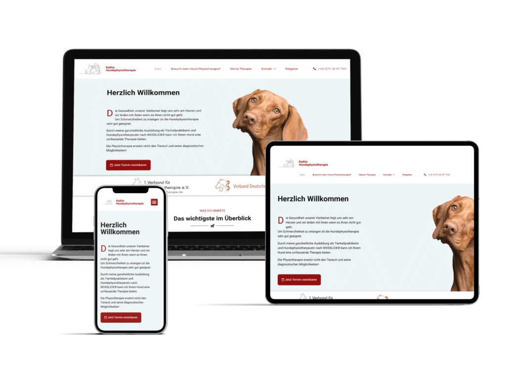 Webdesign für Hundephysiotherapeutin